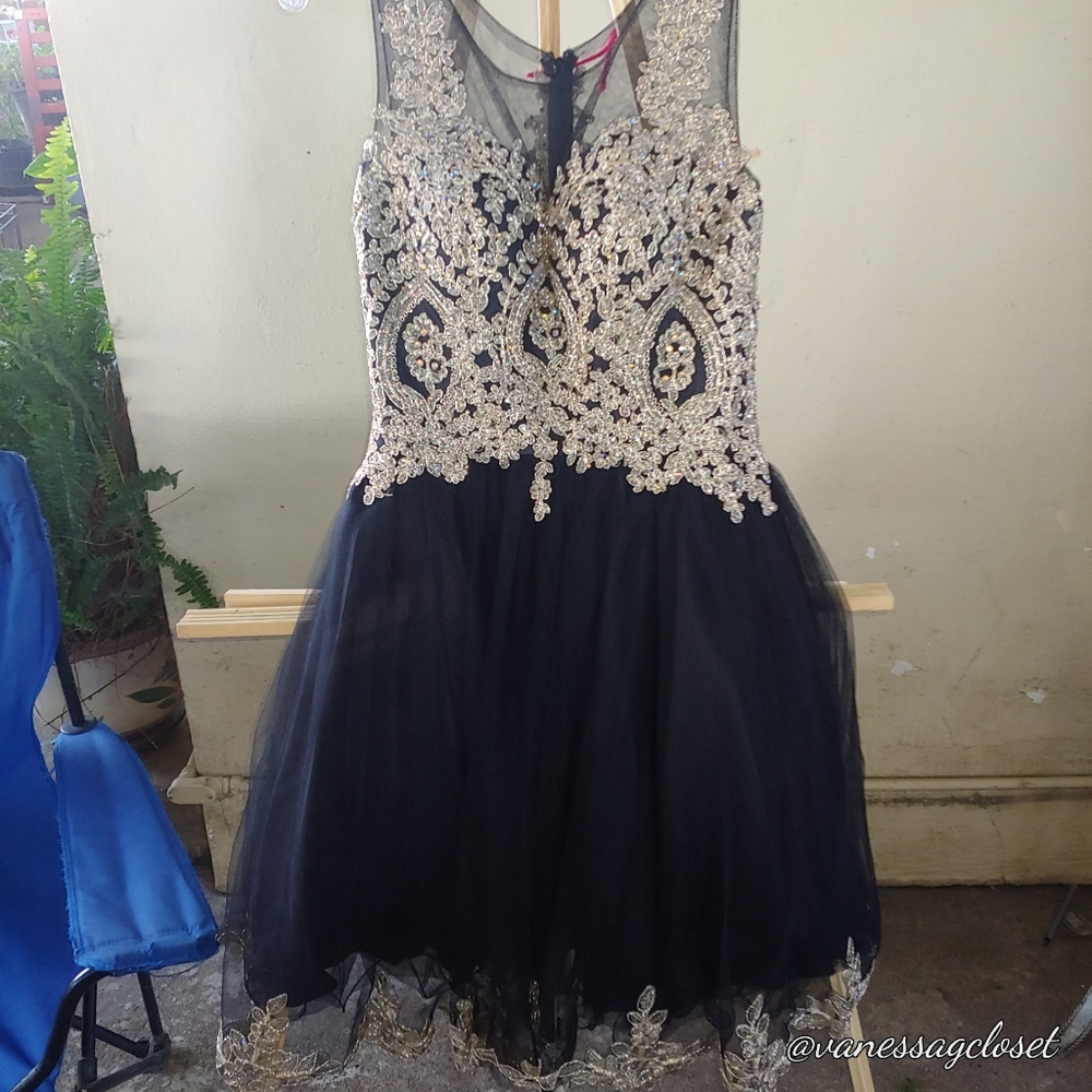 Black And Gold Dress